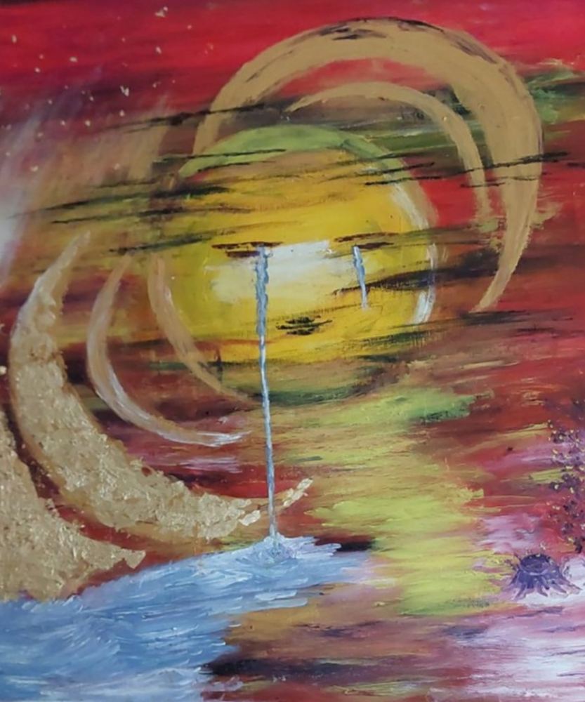 Uplakano sunce — slika Mace Gnip